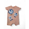1-3M Peach & Blue Animal Romper - Woolworths