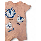1-3M Peach & Blue Animal Romper - Woolworths