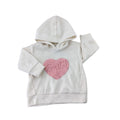 3-6M Cream & Pink Fleece Hoodie - Ackermans