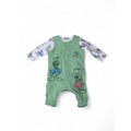 0-3M Mint Green Waffle Knit Donald Duck Overalls & Bodysuit - Disney