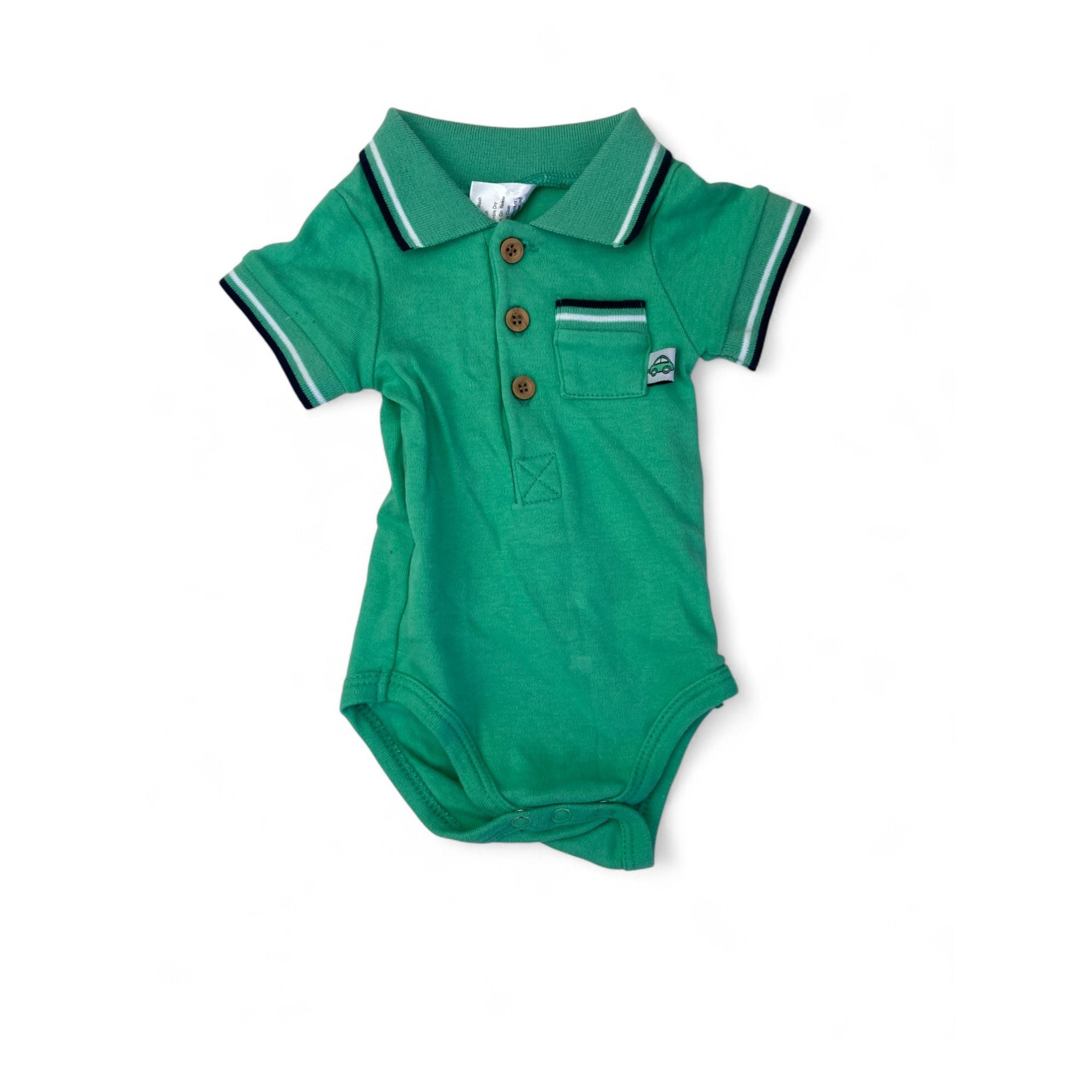Newborn Apple Green Golfer Romper - Cuddlesome