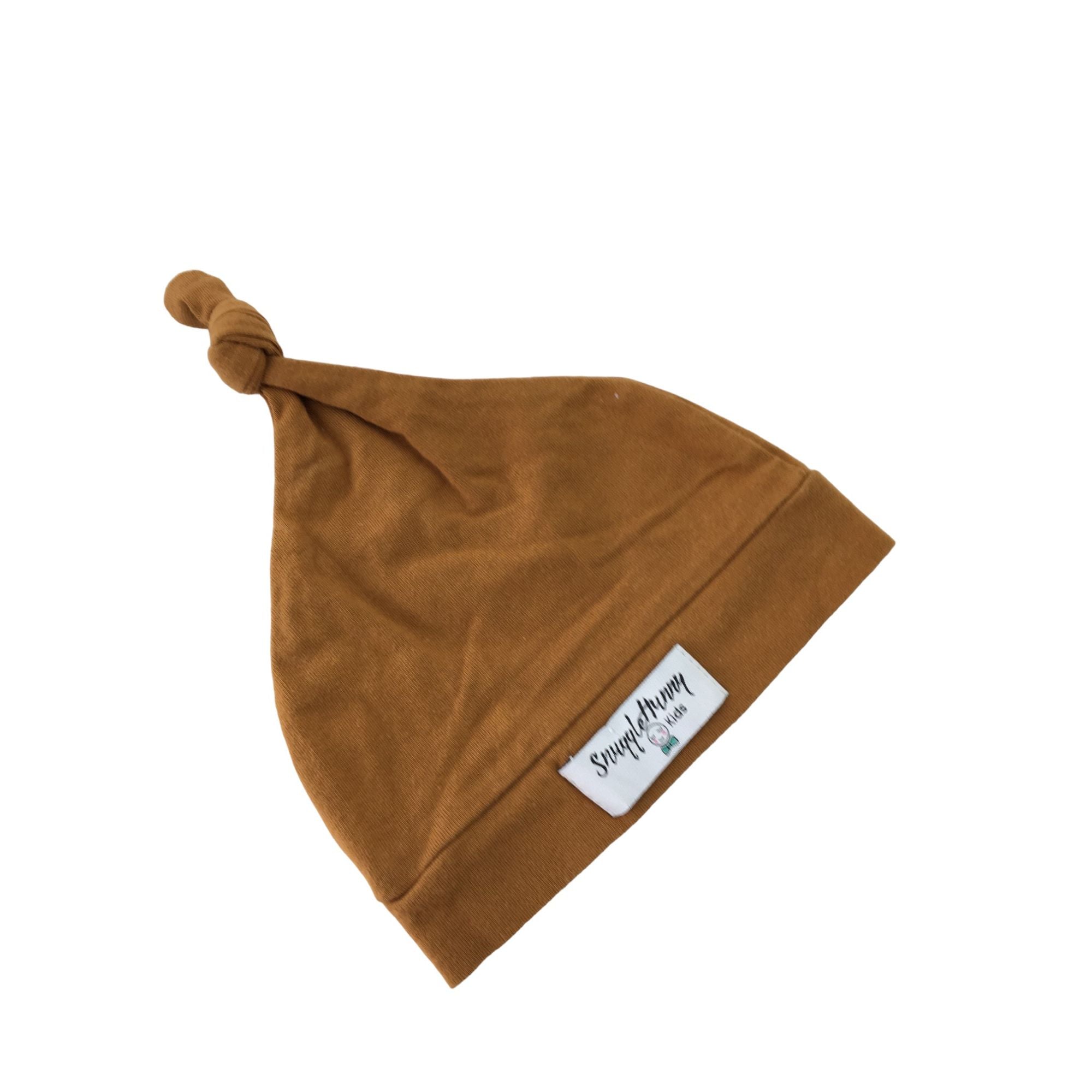 0-3M Tan Knotted Cotton Beanie - Snuggle Hunny