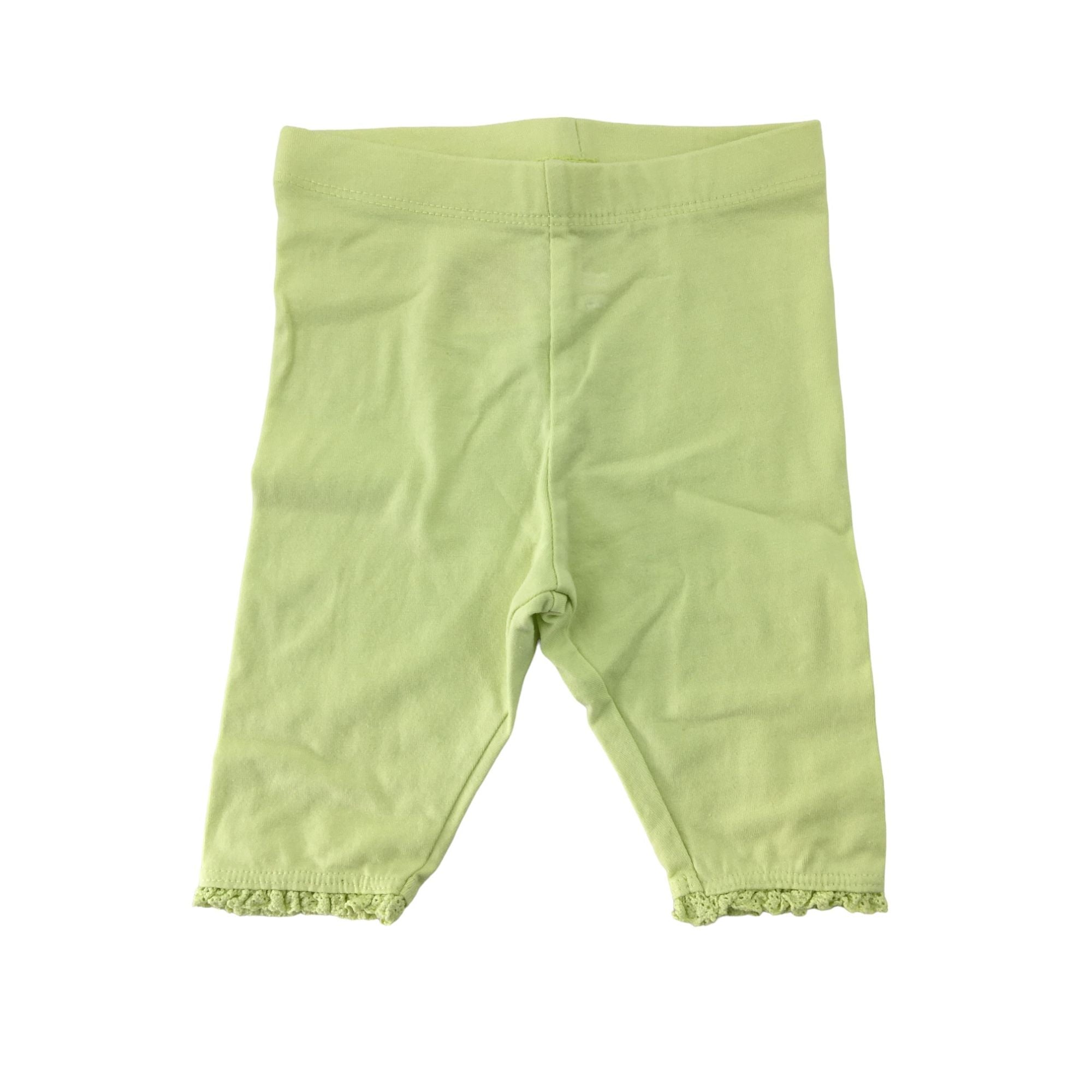 3-6M Lime Green Leggings - Mothercare
