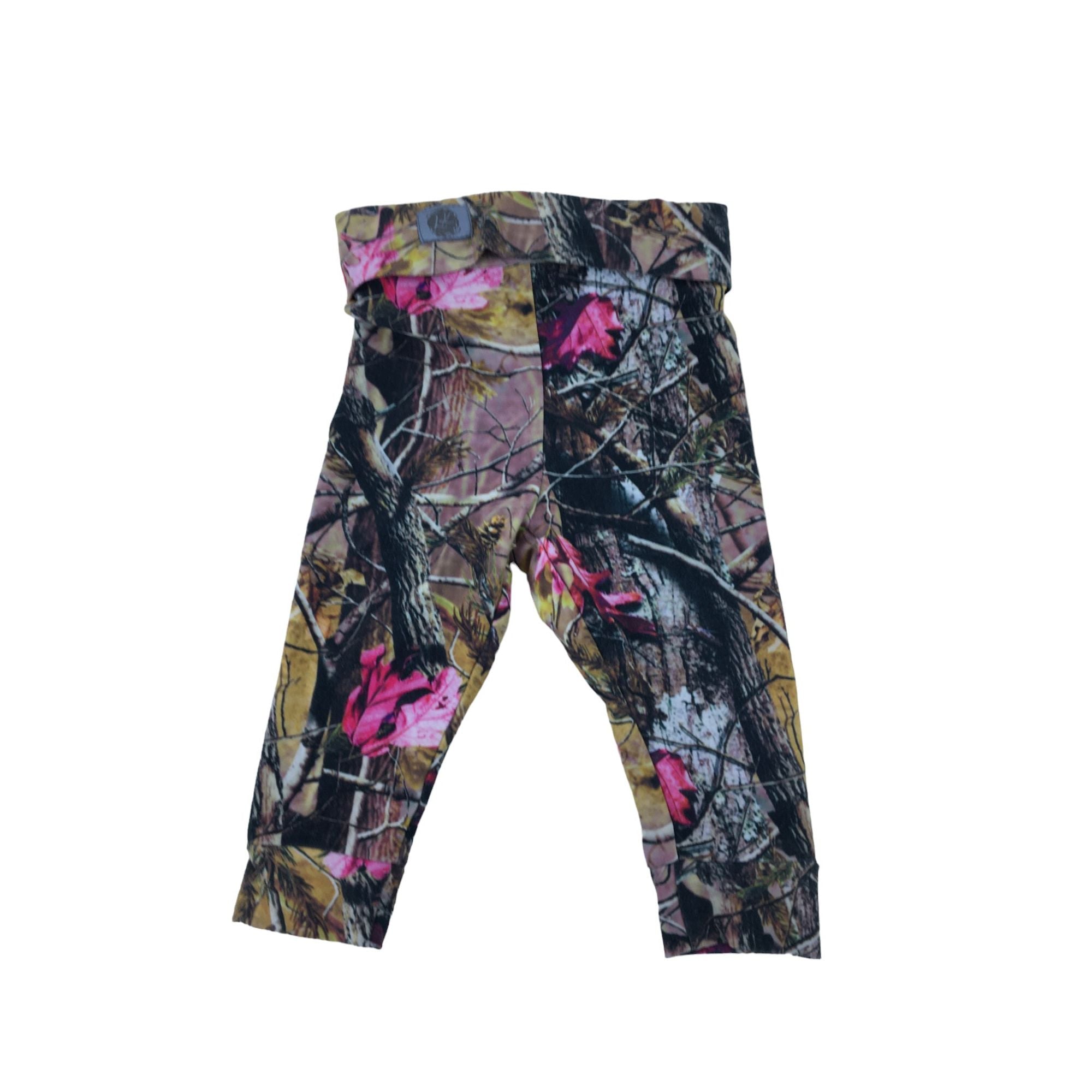 3-6M Green Camo & Pink Forest Harem Leggings - LK