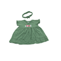 3-6M Green Babydoll Dress & Headband - Mr Price