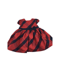 3-6M Red & Blue Taffeta Plaid Dress - Matalan
