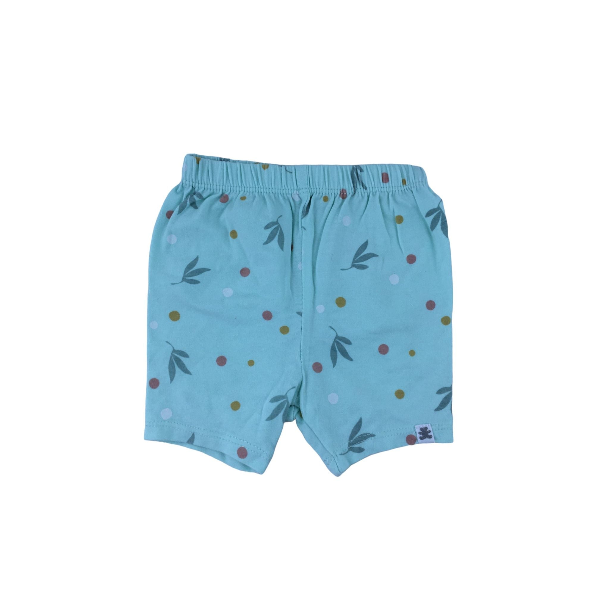 3-6M Mint Green Dot & Leaf Shorts - Woolworths