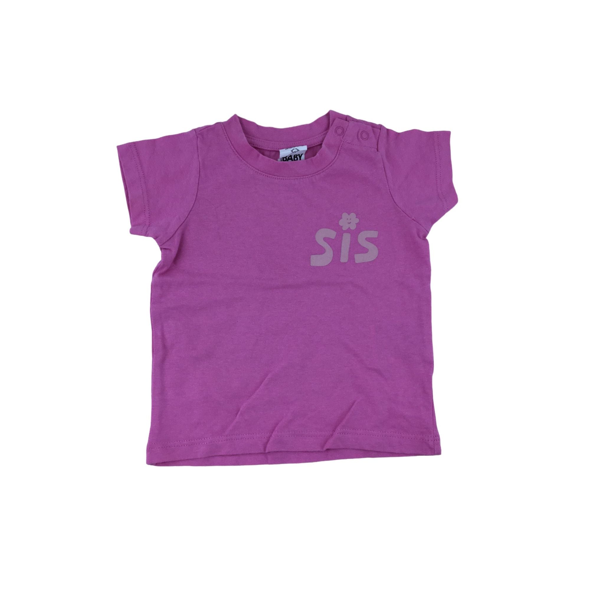 0-3M Pink " Sis" T Shirt - Cotton On