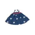 6-12M Blue Denim & White Dotted Smocked Dress - Woolworths