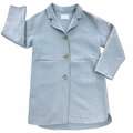 11-12Y Light green wool-blend coat for girls with lapel collar - Zara