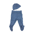 UK 1-2M Grey Melange Footed Leggings & Beanie - H&M