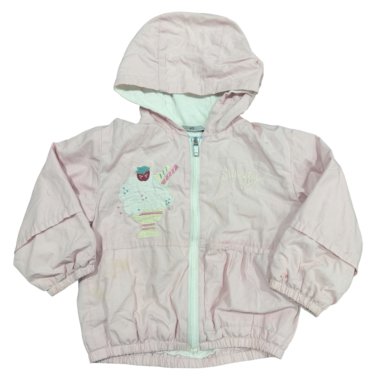 1-2Y Pink ice cream girls jacket - Hummelsheim 🔴