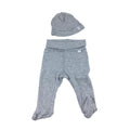 UK 1-2M Grey Stripe Footed Leggings & Beanie - H&M