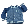 12-18M Navy blue baseball style puffer jacket - F&F