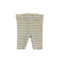 3-6M White & Yellow Stripe Ribbed Leggings - Keedo