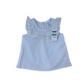 0-3M White Eyelet Collared Top - Cuddlesome