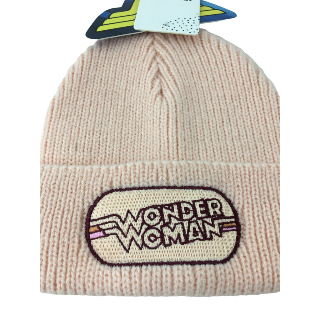 0-6M Pink Wonder Woman Knit Beanie - Cotton On