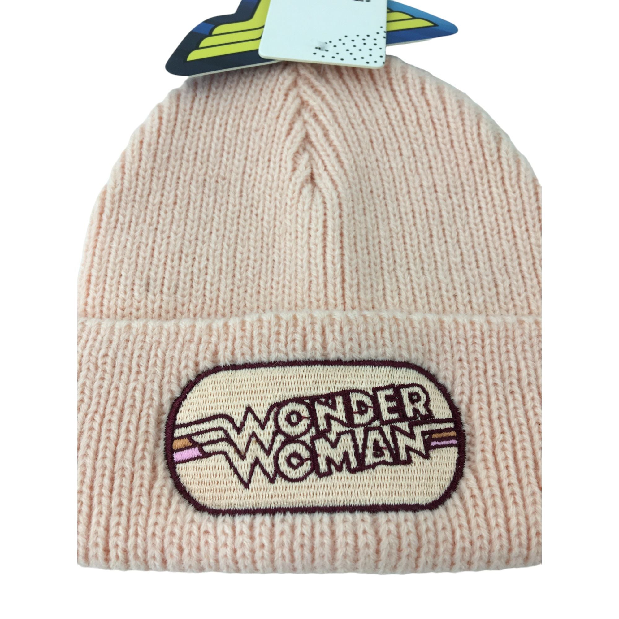 0-6M Pink Wonder Woman Knit Beanie - Cotton On