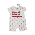 0-3M White & Red Candycane Christmas Romper - Cotton On