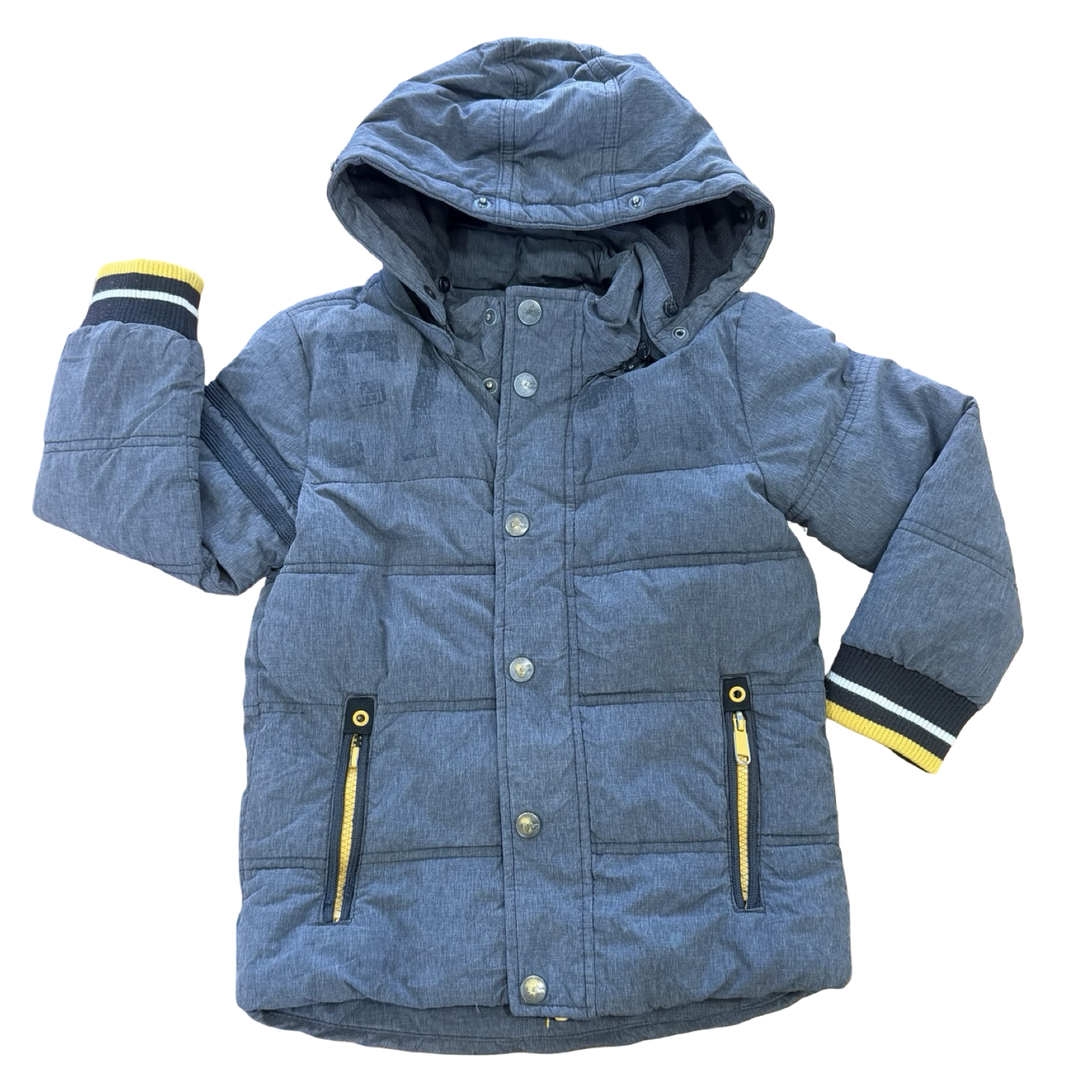 4Y Dark grey melange fleece lined puffer jacket - S.Oliver