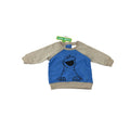 0-3M Cornflower Blue & Beige Cookie Monster Sweater - Cotton On