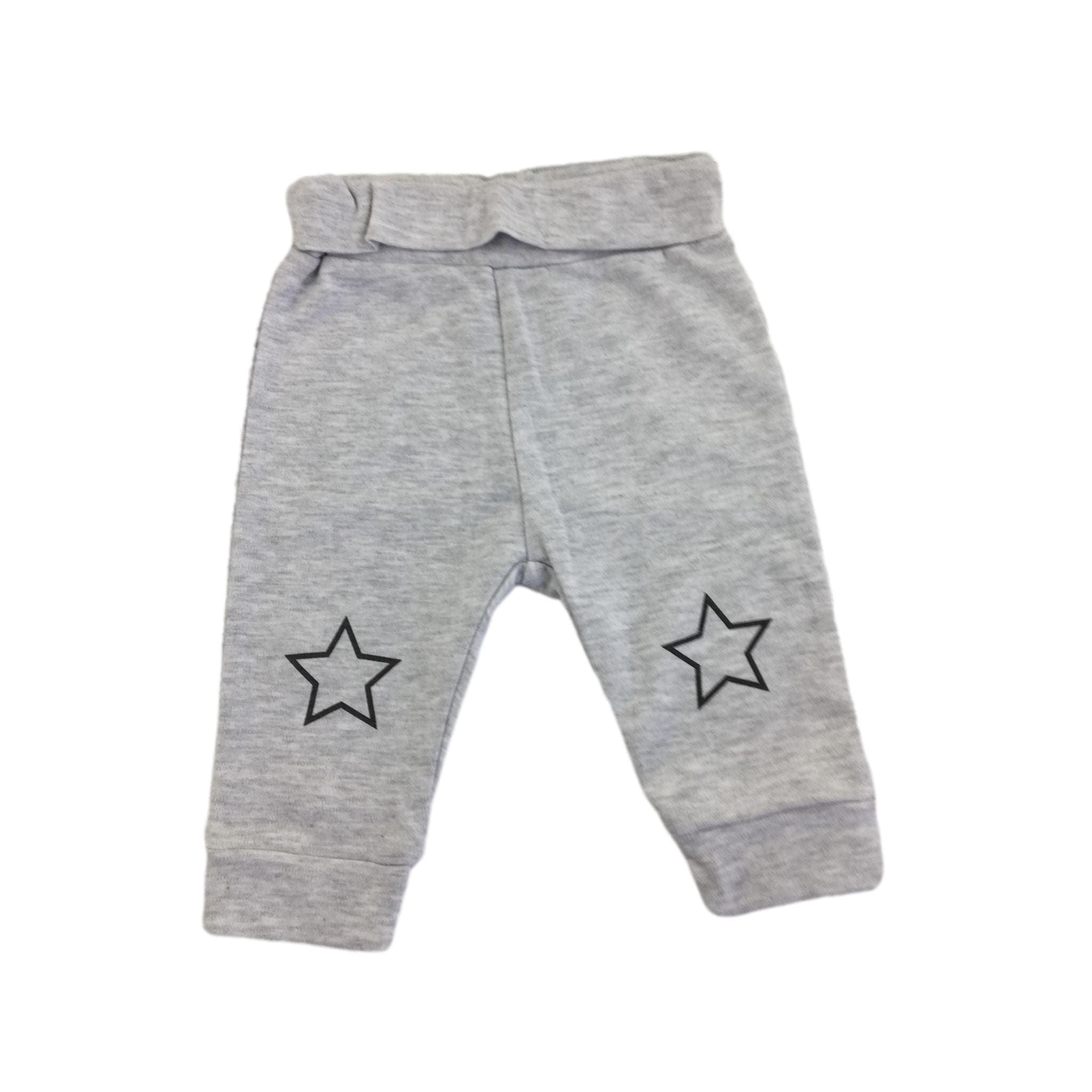 0-3M Grey Melange Jogger - Clicks