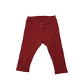 6-9M Red Ribbed Brushed Cotton Leggings - Zara