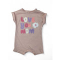 1-3M Pink Tufted "Love You Mom" Batwing Romper - Woolworths