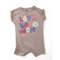 1-3M Pink Tufted "Love You Mom" Batwing Romper - Woolworths