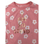 1-3M Coral Daisy "I Am So Loved" Batwing Romper - Woolworths
