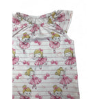 1-3M White & Pink Ballerina Romper - Shein