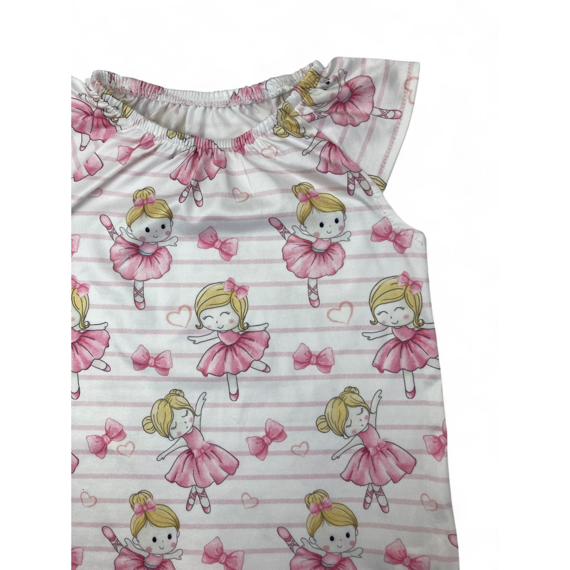 1-3M White & Pink Ballerina Romper - Shein