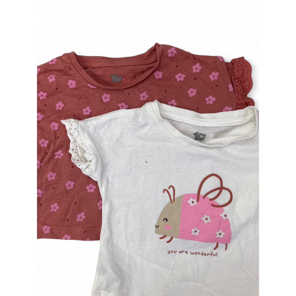 1-3M White & Pink Ladybug Tops - Woolworths