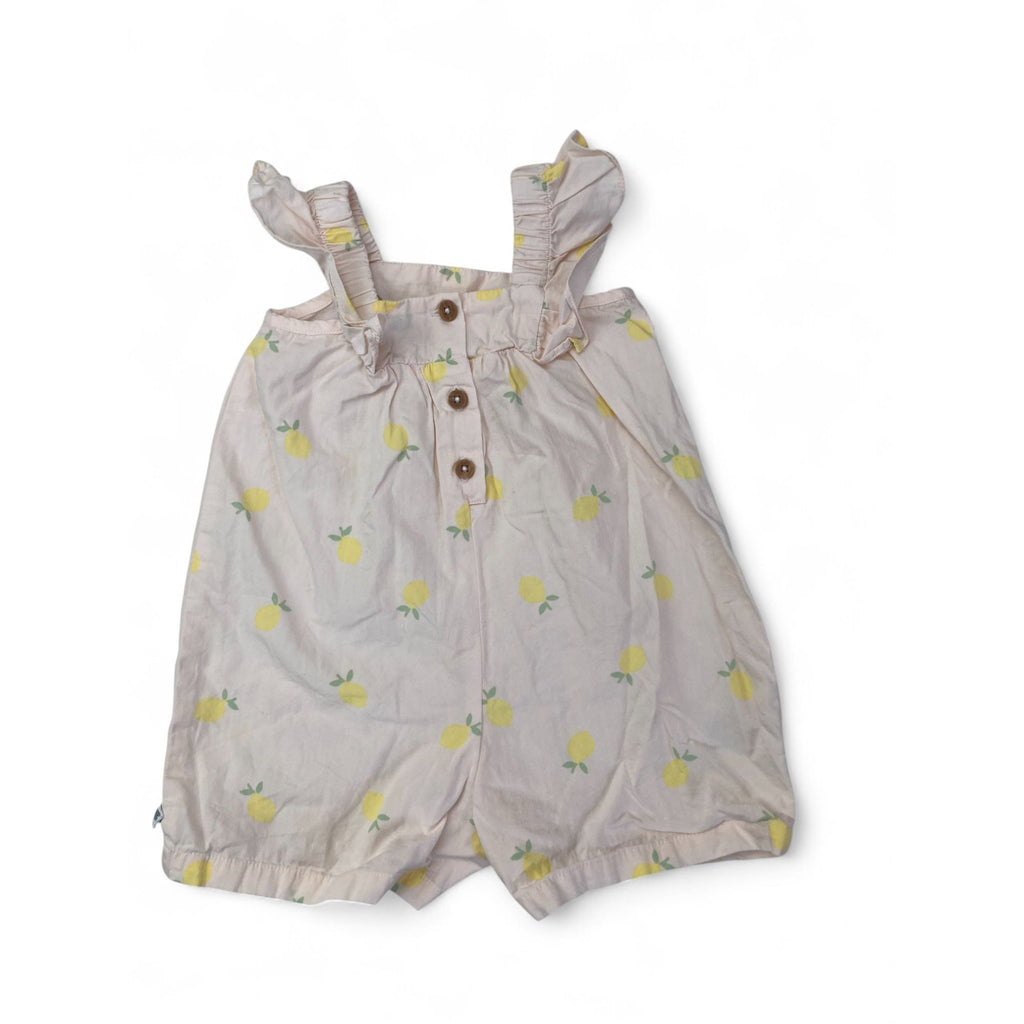 1-3M Light Pink Lemon Print Romper - Woolworths