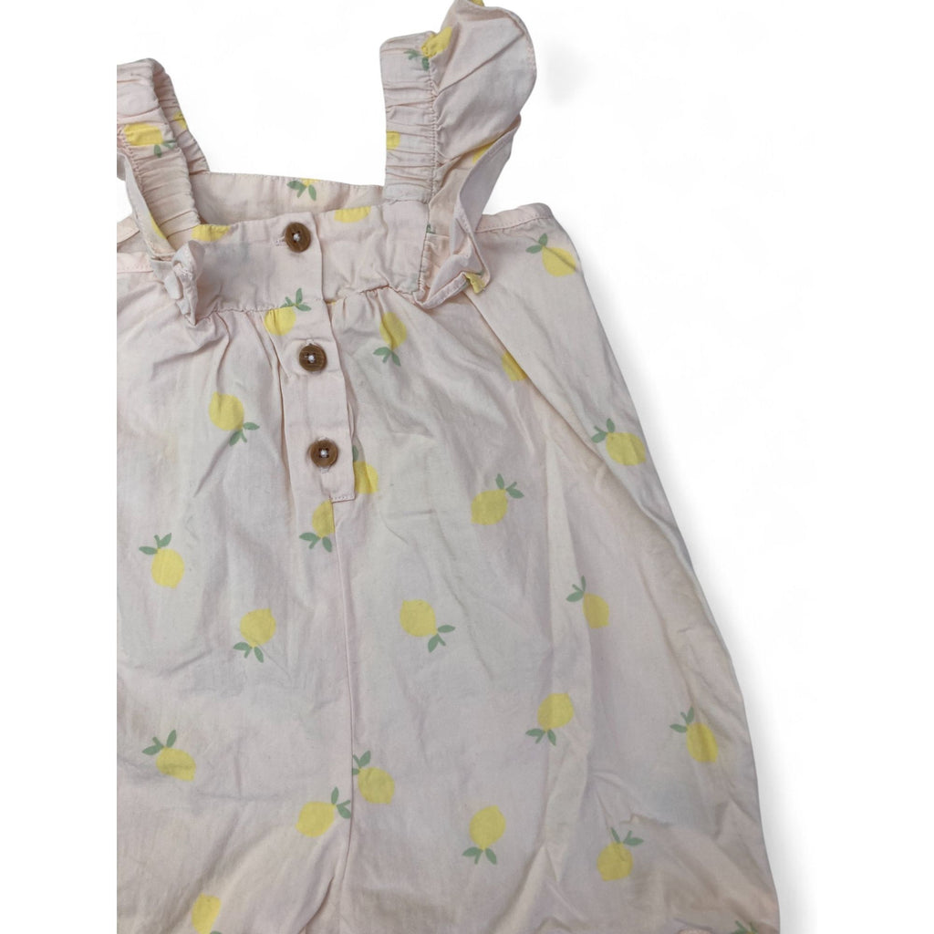 1-3M Light Pink Lemon Print Romper - Woolworths