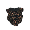 0-3M Black Cheetah Printed Georgette Romper - Annapatat