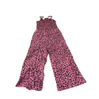 3-4Y Pink & Black Leopard Print Strappy Jumpsuit - Soda Bloc