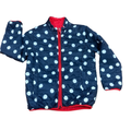 7-8Y Reversible Navy & Red Polkadot puffer jacket - TCM 🟡