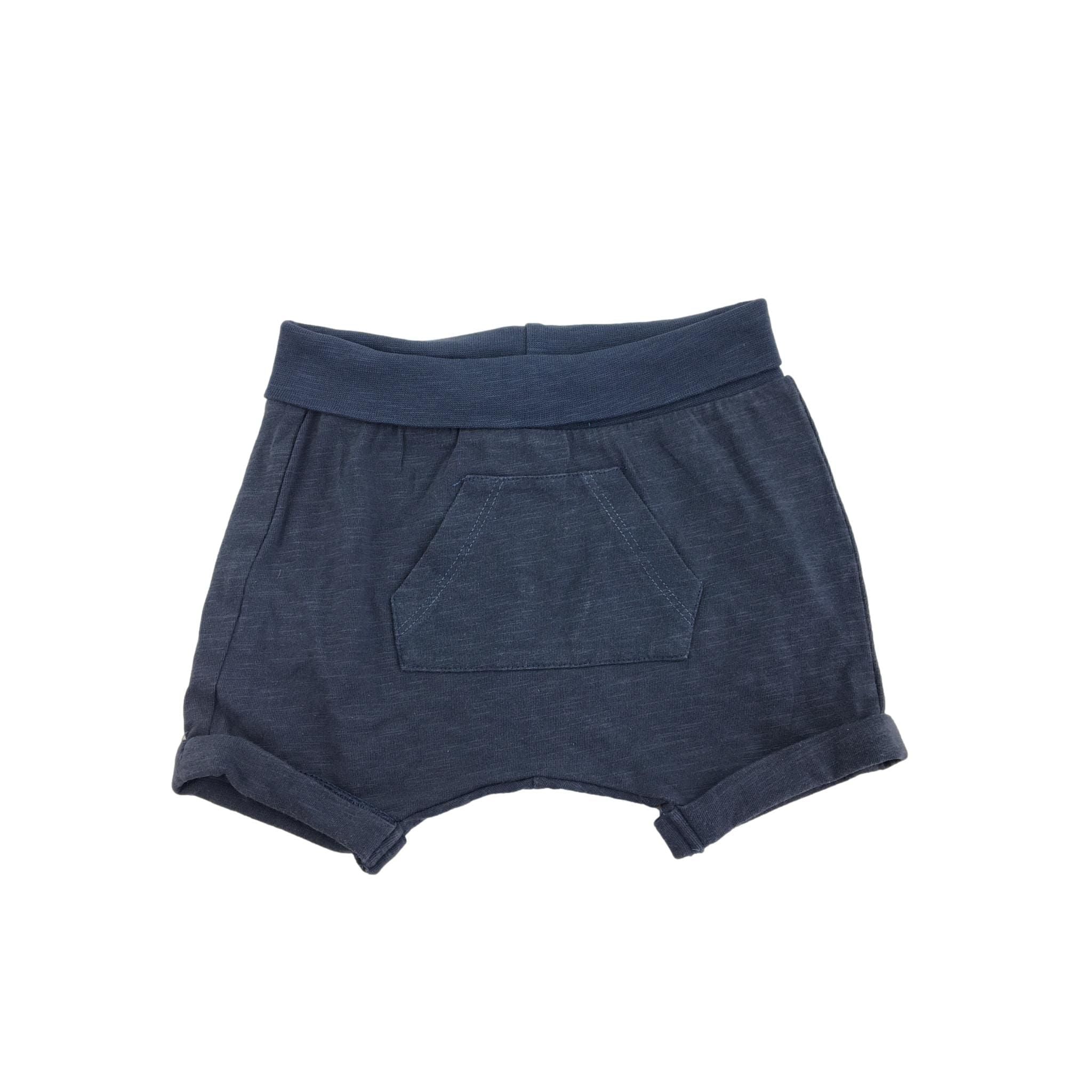 US 2-4M Dusty Blue Pocket Organic Cotton Shorts - H&M
