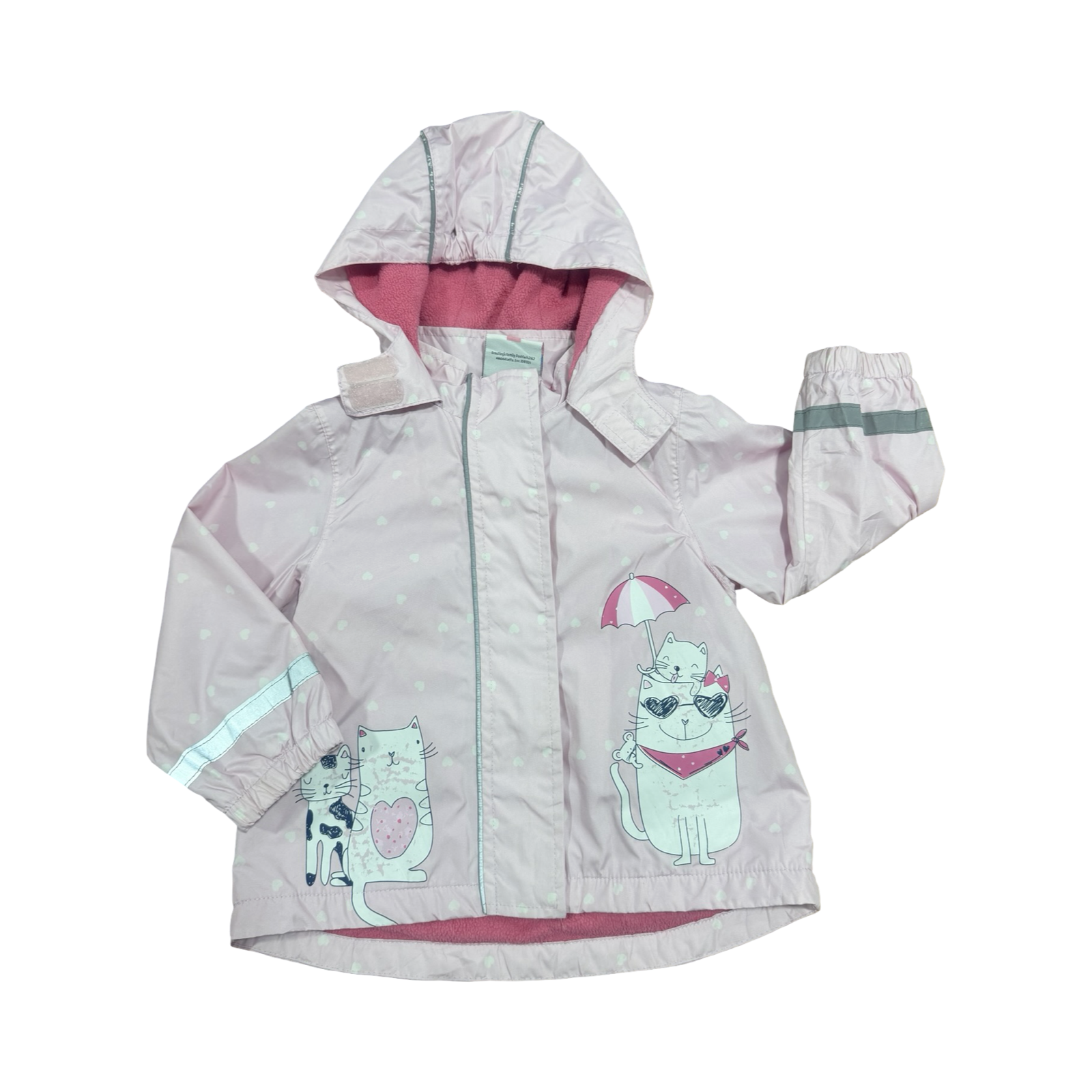 Pink polka dot kitty jacket - Topomini 🟠