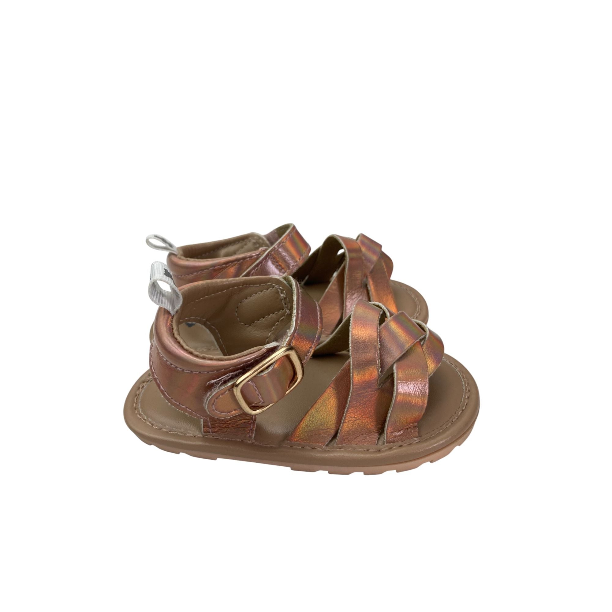 Size 3 - Rose Gold Criss Cross Sandals - Woolworths