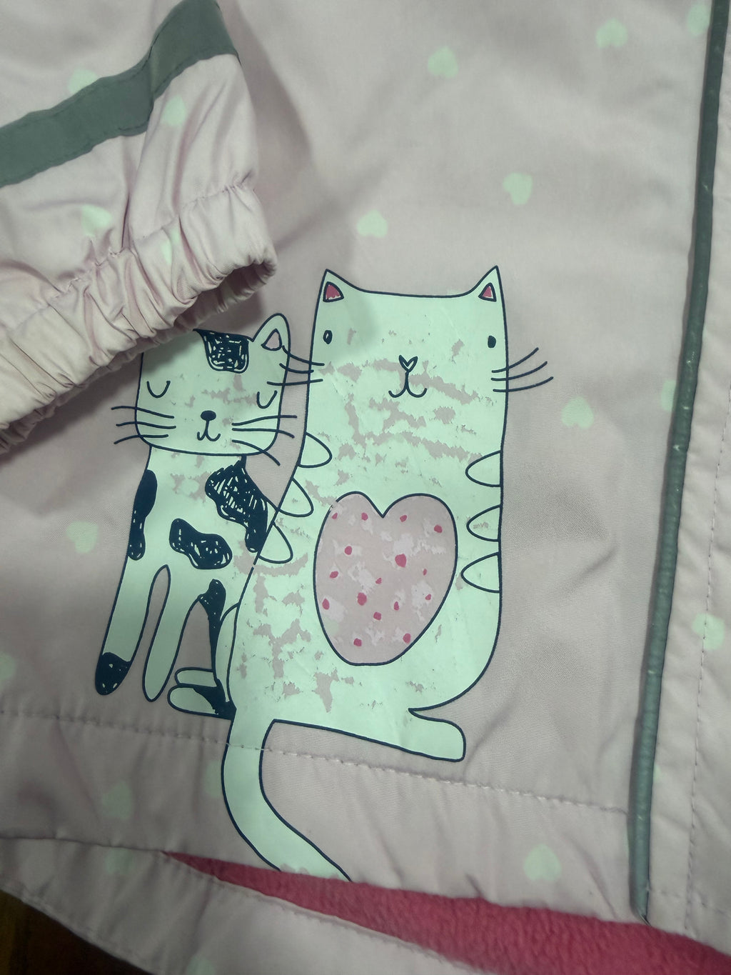 Pink polka dot kitty jacket - Topomini 🟠