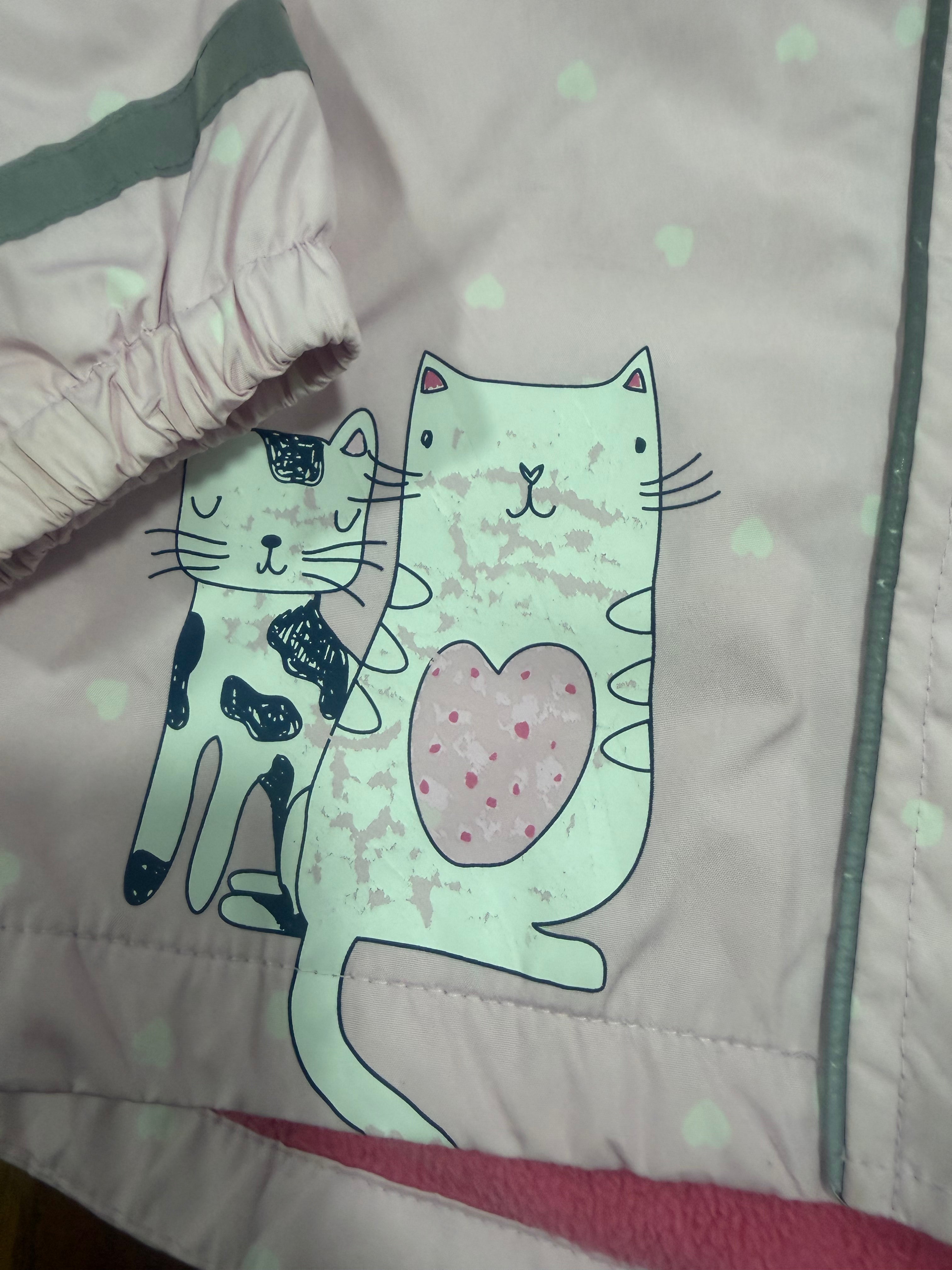 Pink polka dot kitty jacket - Topomini 🟠
