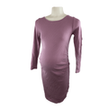 Size S Pink Ribbed Long Sleeve Maternity Dress - Cotton On