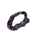 0-6M Navy Floral Bow Headband