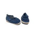 0-3M Blue Denim Ruffled Mary Janes - OneTwoThree