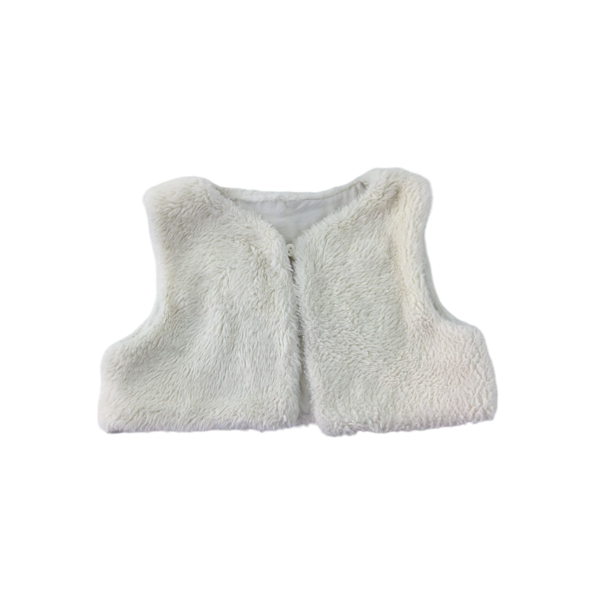 12-18M Cream Fleece Gilet - Woolworths