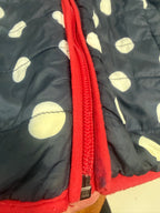 7-8Y Reversible Navy & Red Polkadot puffer jacket - TCM 🟡