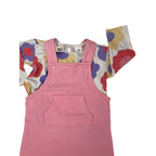 UK 4-6M Pink Dungaree & Floral T Shirt Set - H&M