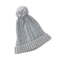 1-3M Light Grey Cable Knit Pompom Beanie - Woolworths
